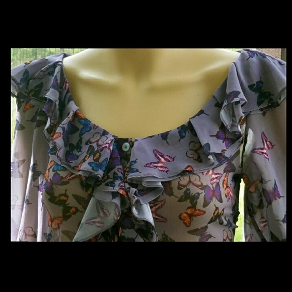 ▪️TED BAKER▪️Butterfly ‘BATSEA' Ruffle Top - Picture 3 of 7